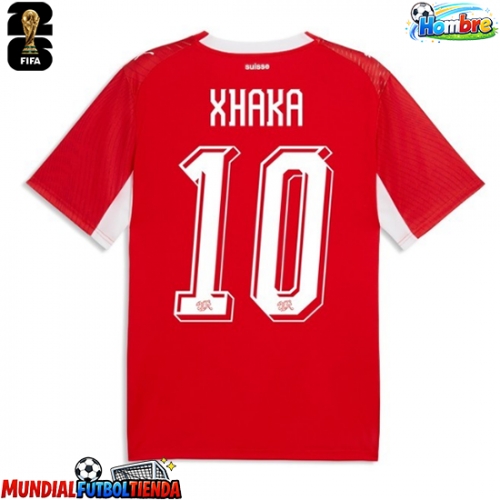 Camiseta Suiza Granit Xhaka #10 Primera Equipación Replica Mundial 2026 mangas cortas